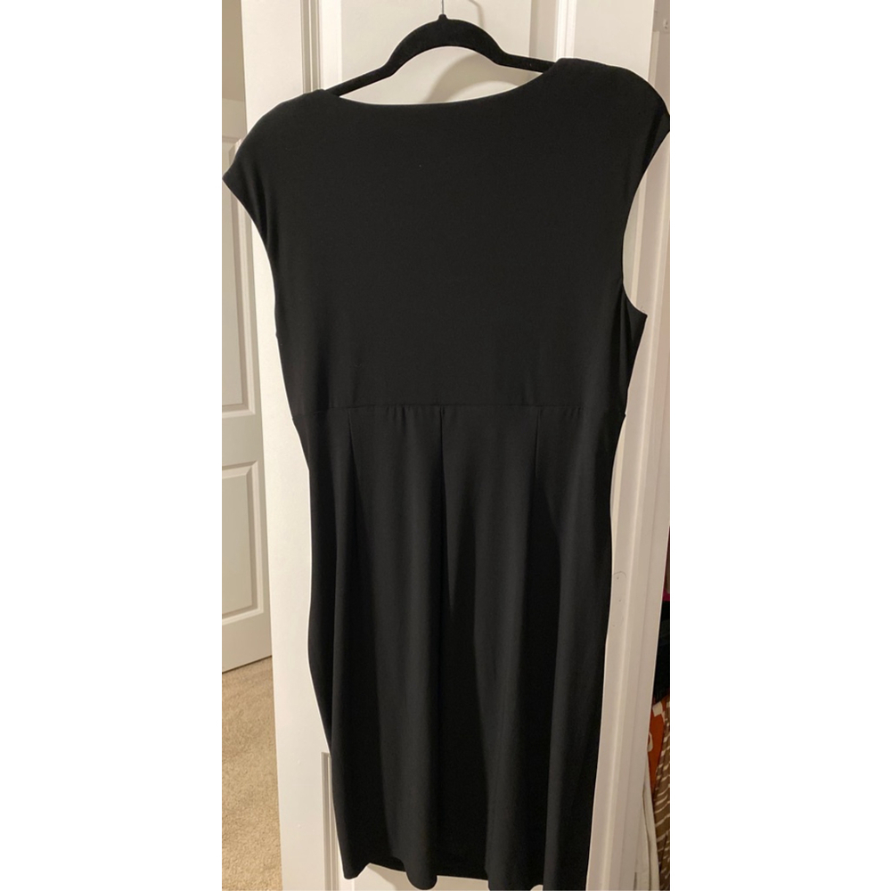 Ralph Lauren Black Surplice Midi Dress - Picture 7 of 7